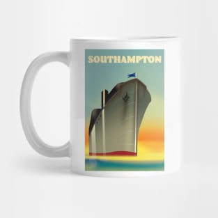 Southampton cruise liner vintage style travel poster Mug